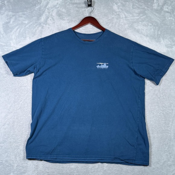 Patagonia Shirt Mens XL Blue Organic Cotton Save Our Home Planet Graphic Tee - Picture 2 of 9